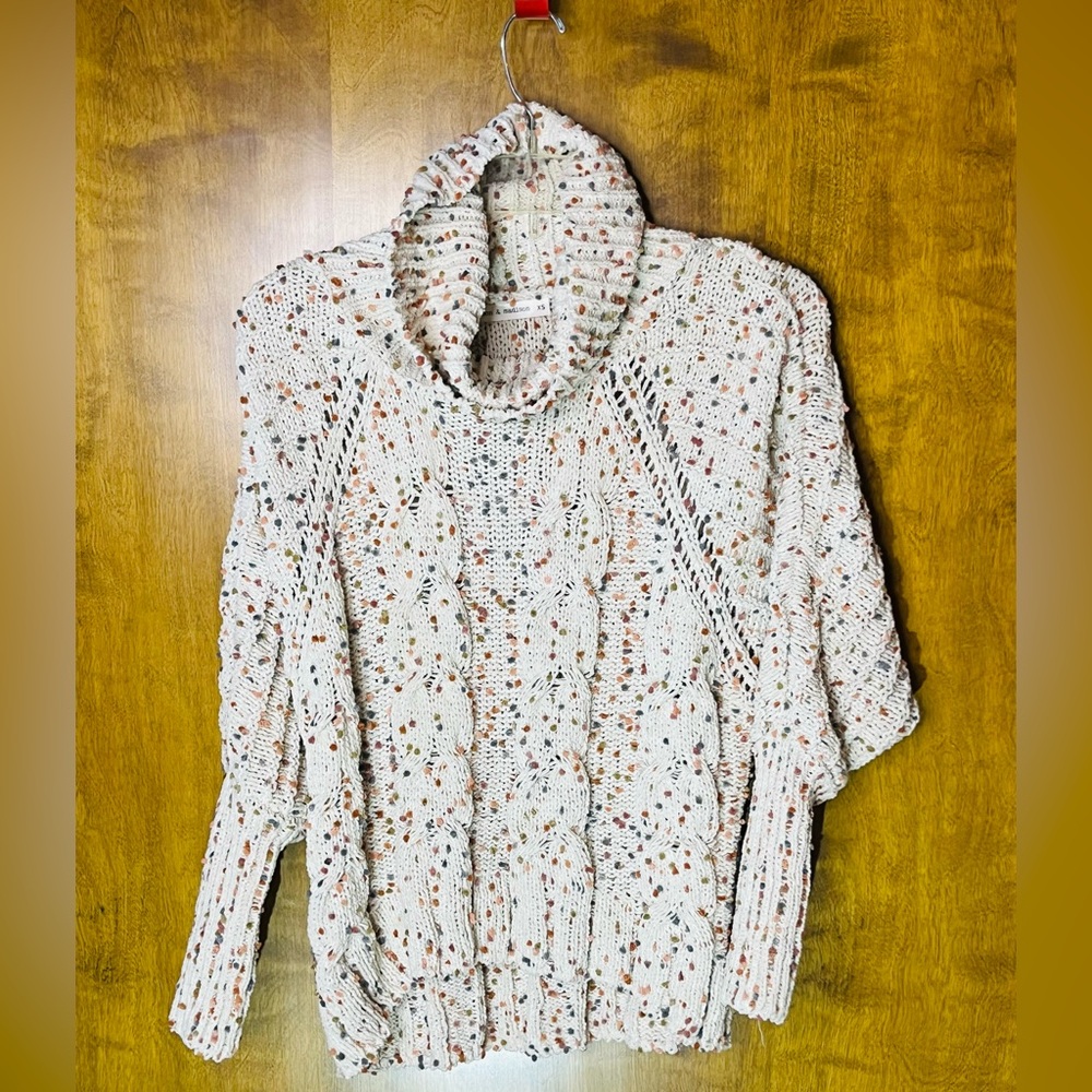 Moon & Madison Confetti Knit Turtleneck Sweater – Size XS